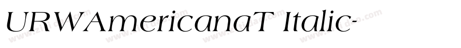 URWAmericanaT Italic字体转换